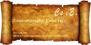 Cseresznyés Evelin névjegykártya